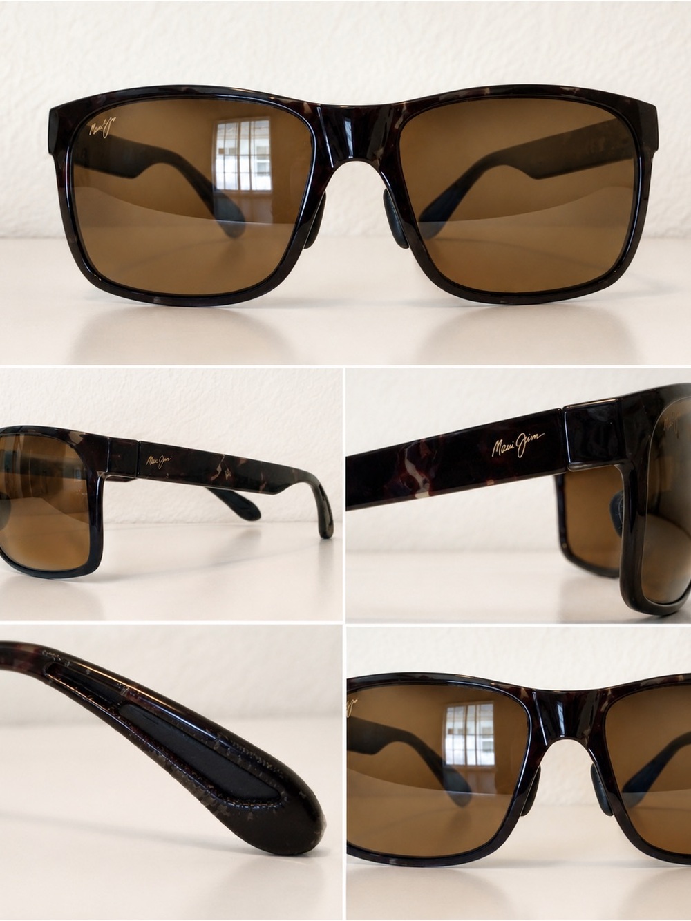 Maui Jim Black Frame with Brown Lenses Polarized Sunglasses